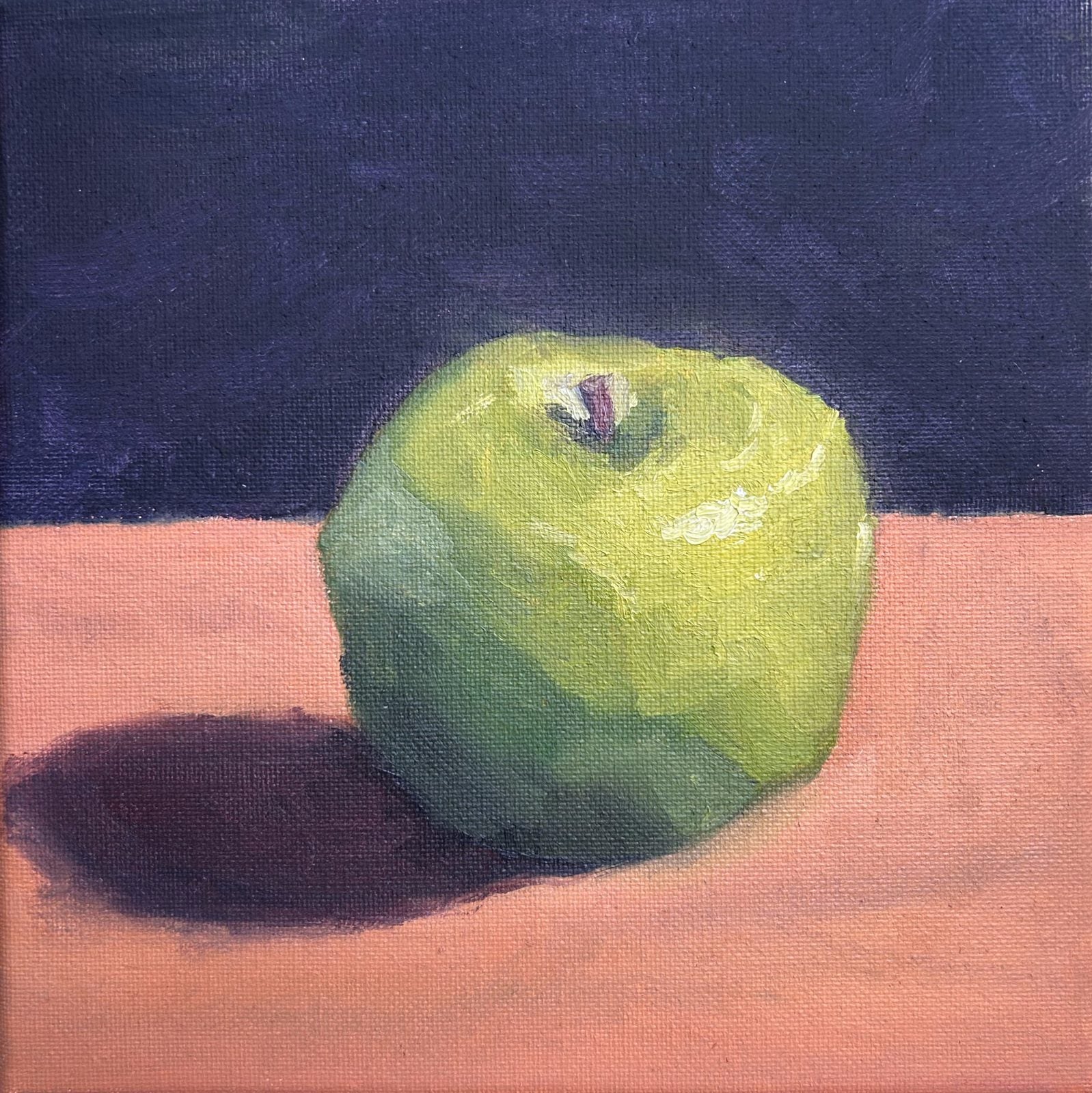 Green Apple — original oil painting by Claire Jutabha