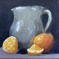 Pitcher & Oranges — original oil painting by Claire Jutabha