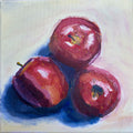 Red Apples — original oil painting by Claire Jutabha