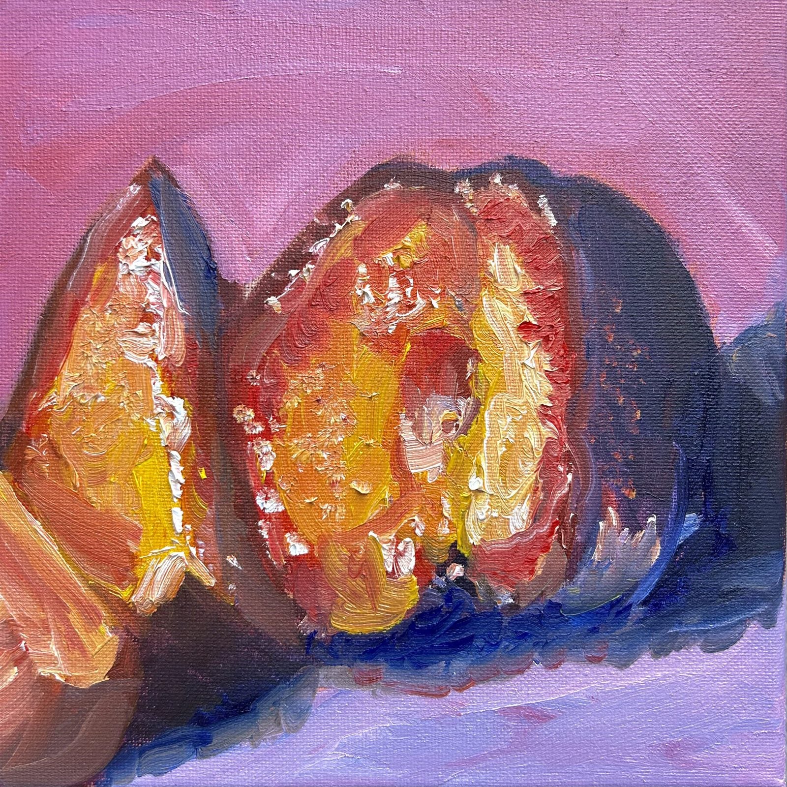 Plum — original oil painting by Claire Jutabha
