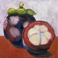Mangosteen — original oil painting by Claire Jutabha
