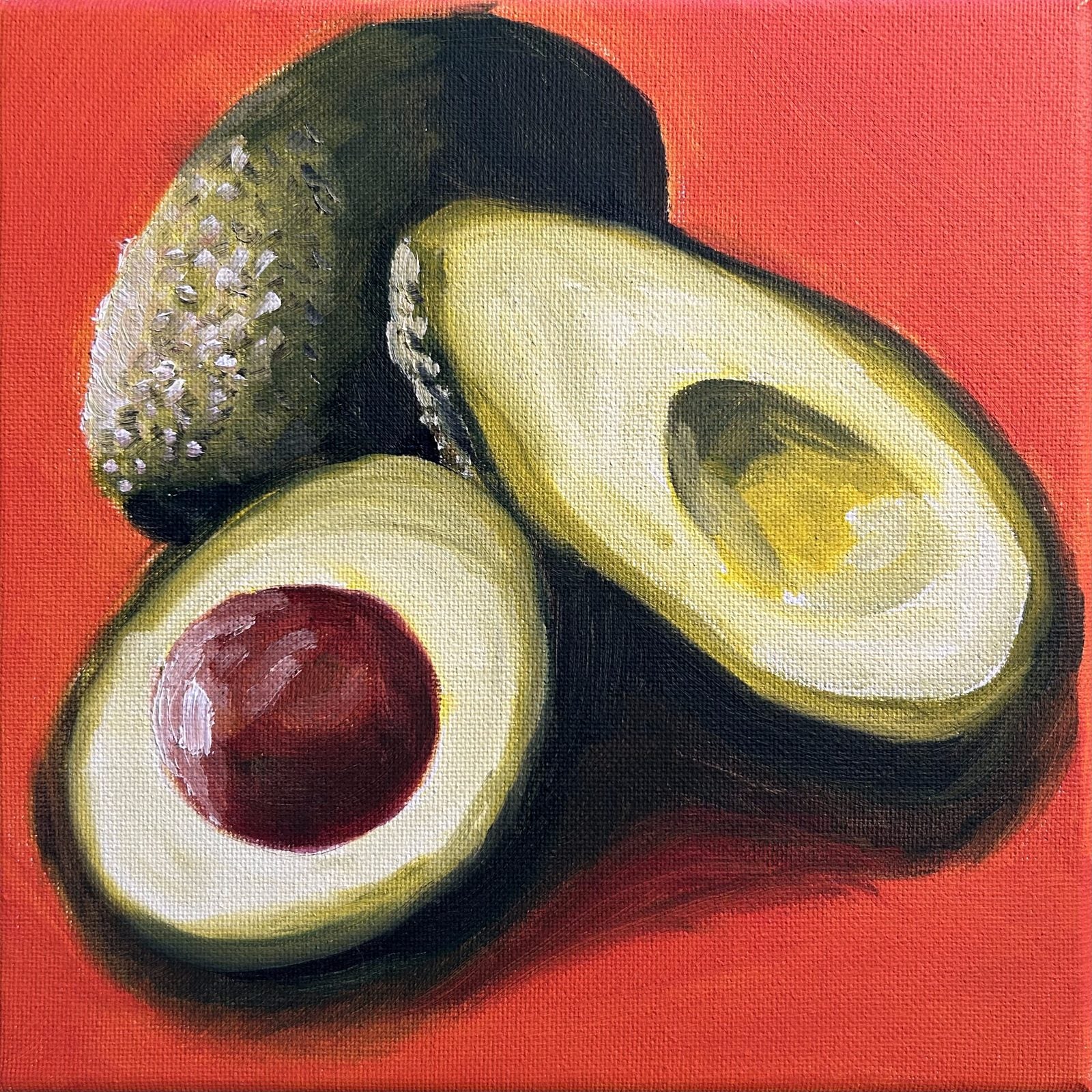Avocado — original oil painting by Claire Jutabha