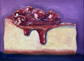 Cherry Cheesecake — original oil painting by Claire Jutabha
