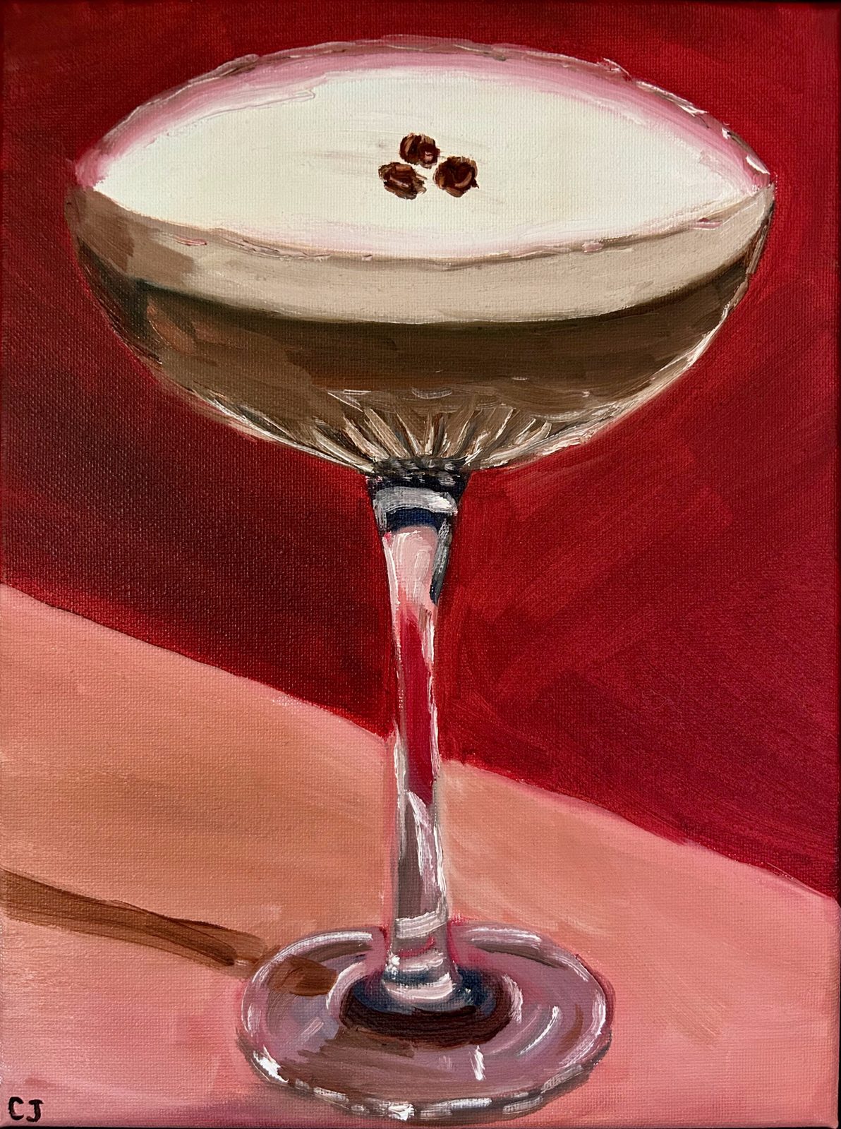 Espresso Martini — original oil painting by Claire Jutabha