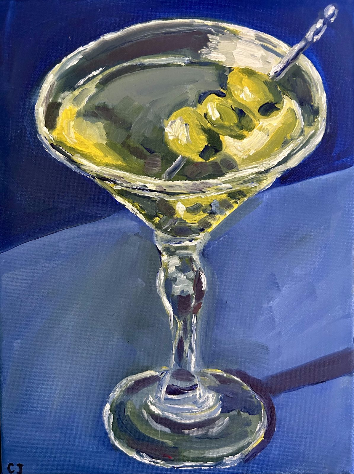 Dirty Martini — original oil painting by Claire Jutabha