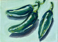Jalapeños — original oil painting by Claire Jutabha