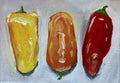 Mini Peppers — original oil painting by Claire Jutabha