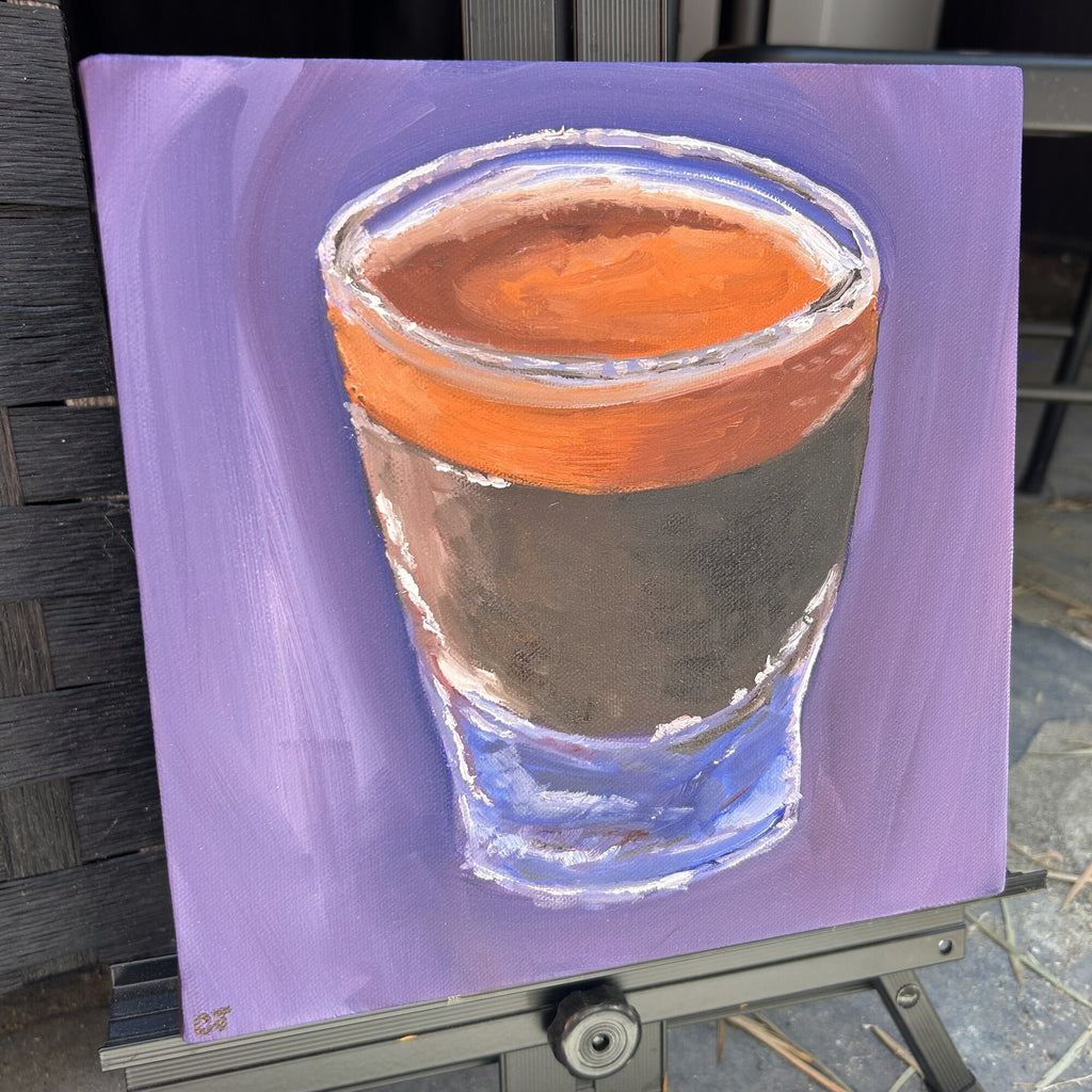 Espresso Shot — side view showing painted canvas edges