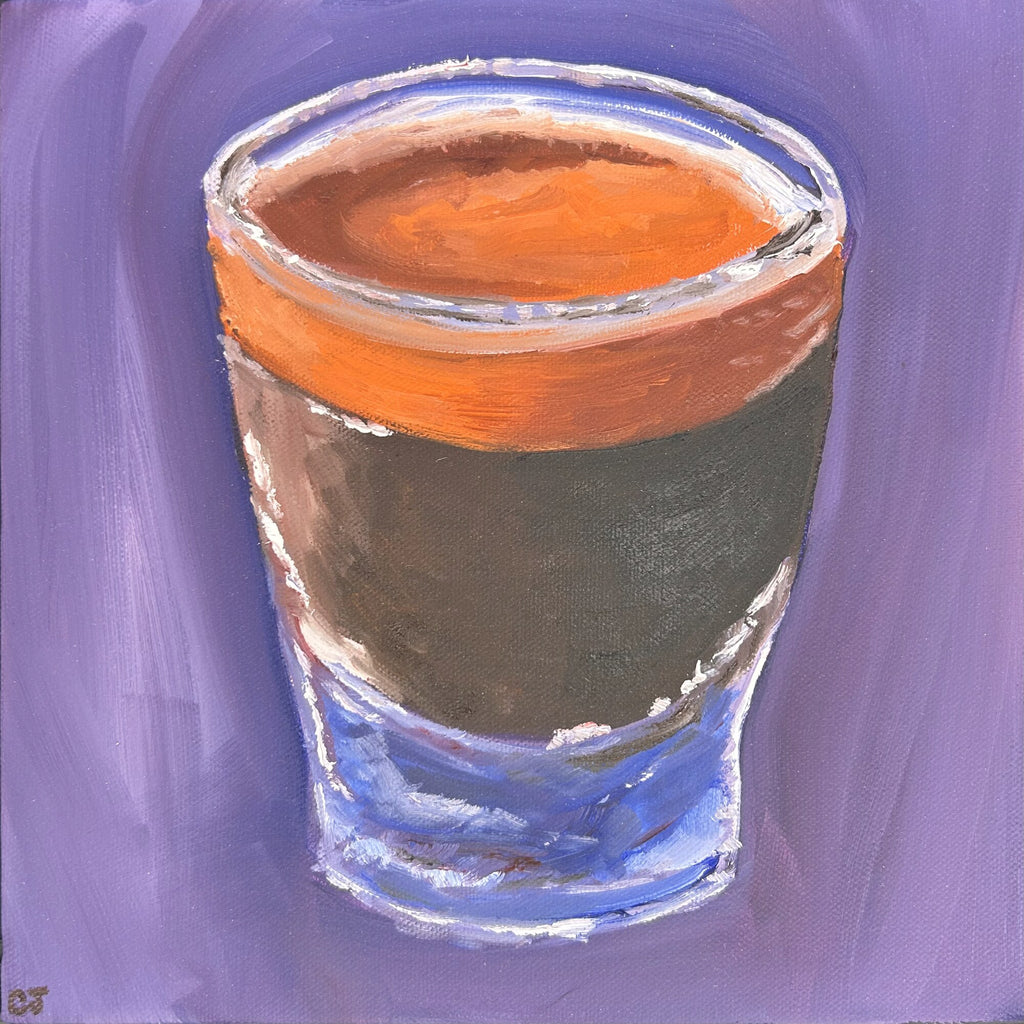 Espresso Shot — oil painting by Claire Jutabha