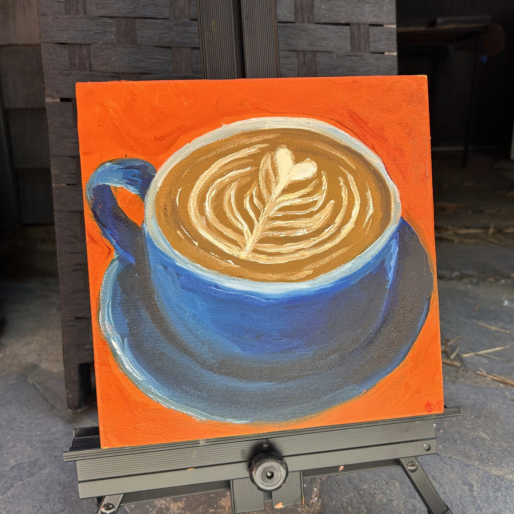 Latte — side view showing painted canvas edges