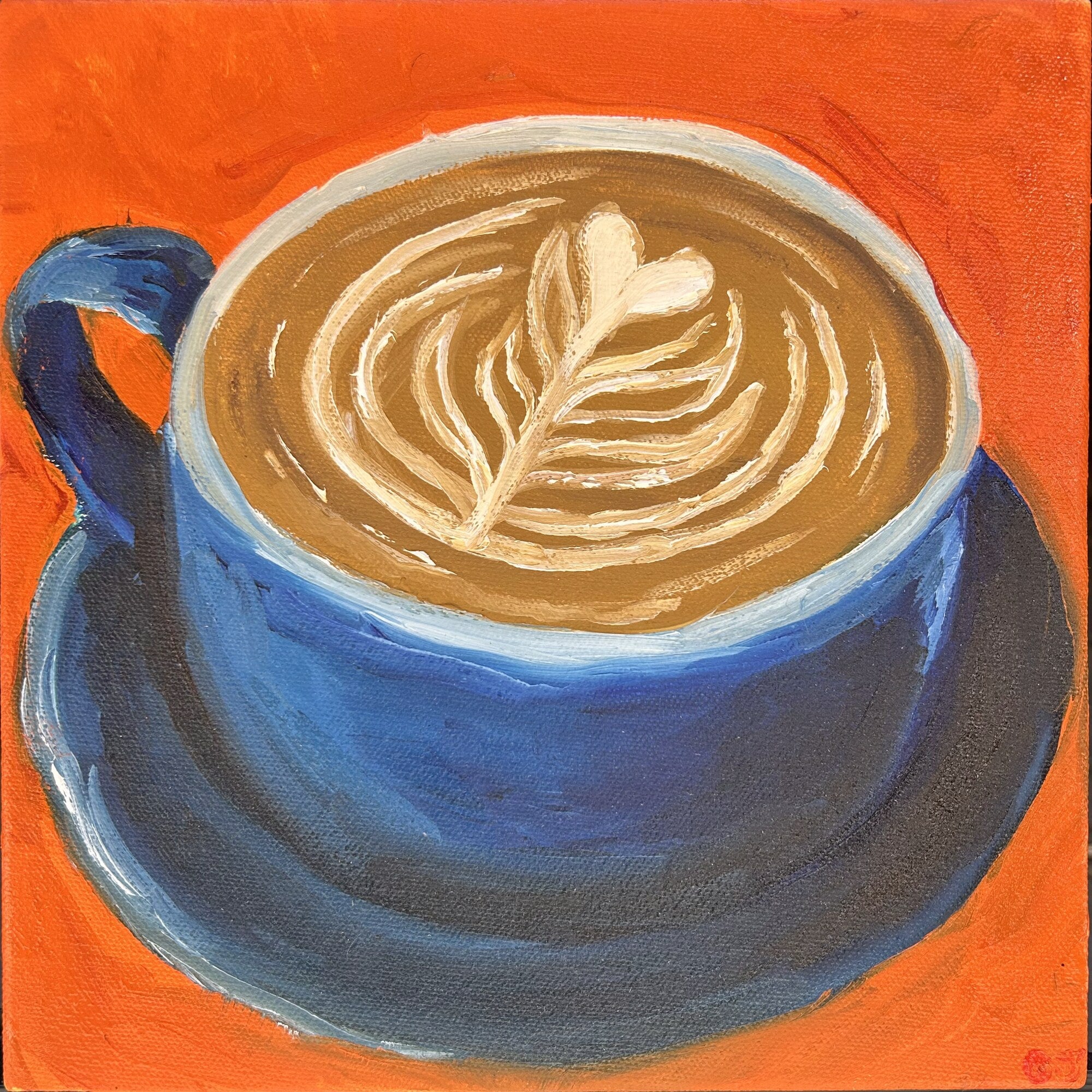 Latte — oil painting by Claire Jutabha