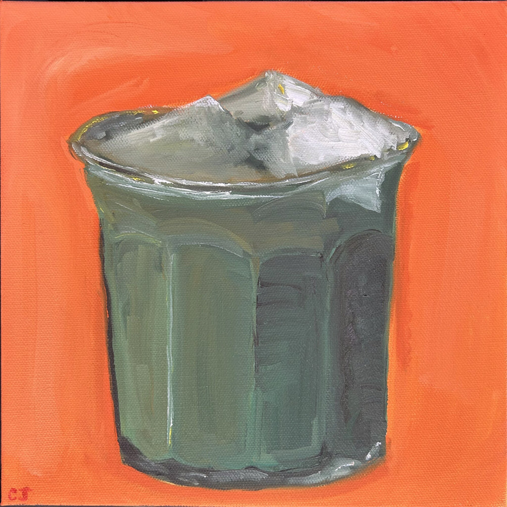 Matcha Latte — oil painting by Claire Jutabha
