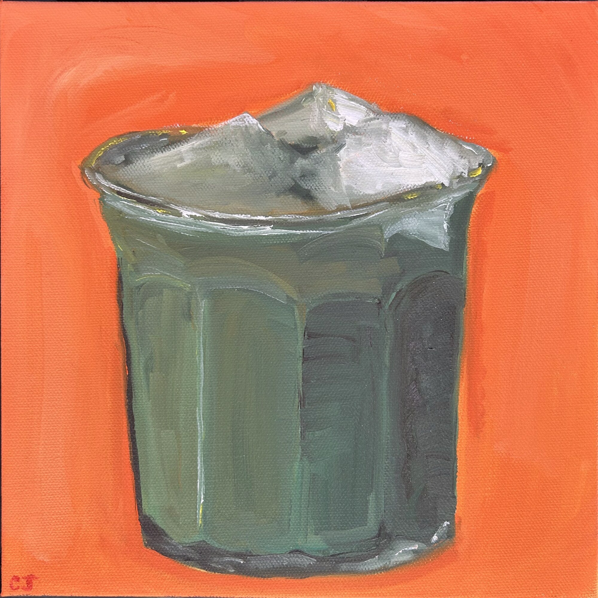 Matcha Latte — oil painting by Claire Jutabha