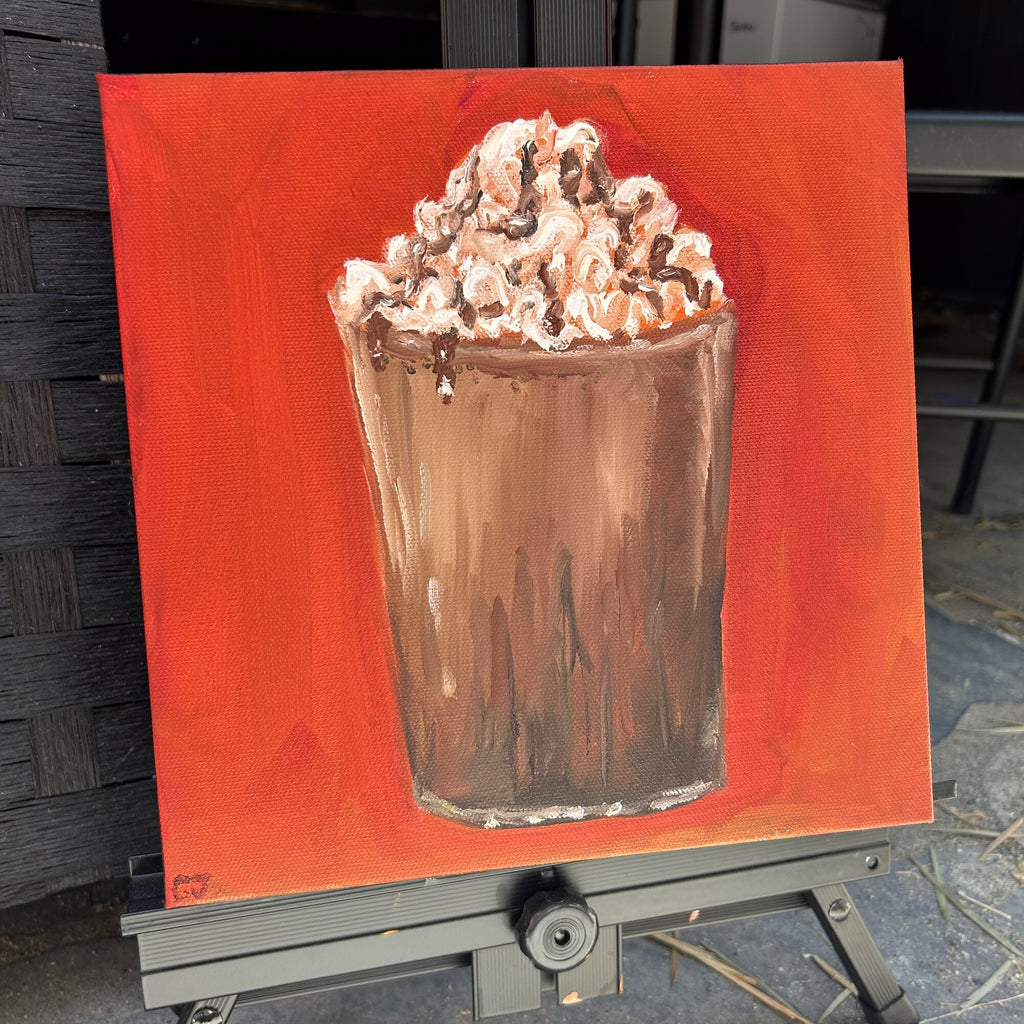 Mocha — side view showing painted canvas edges