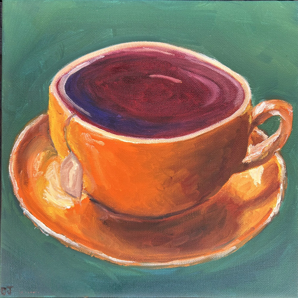 Tea — oil painting by Claire Jutabha