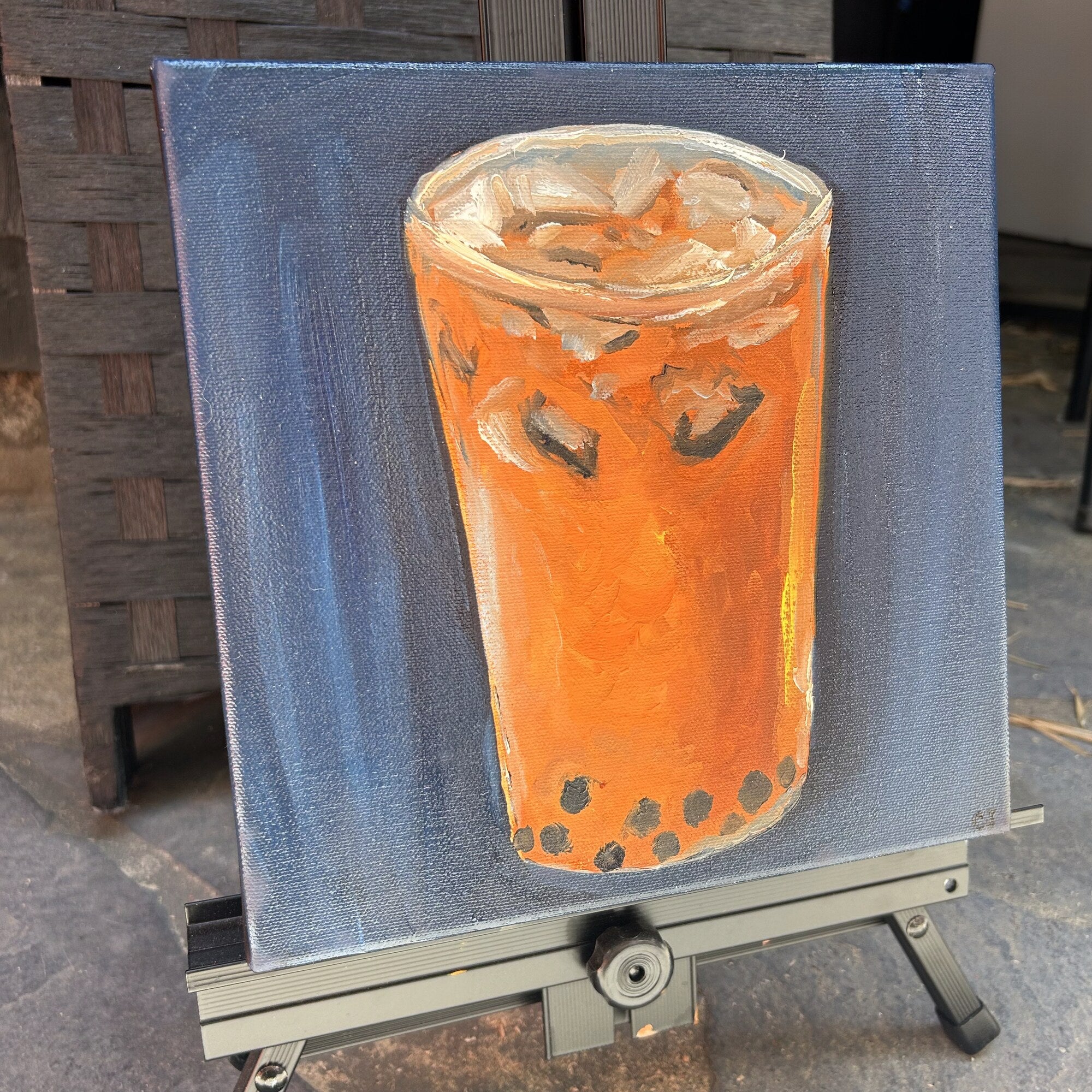 Thai Tea — side view showing painted canvas edges